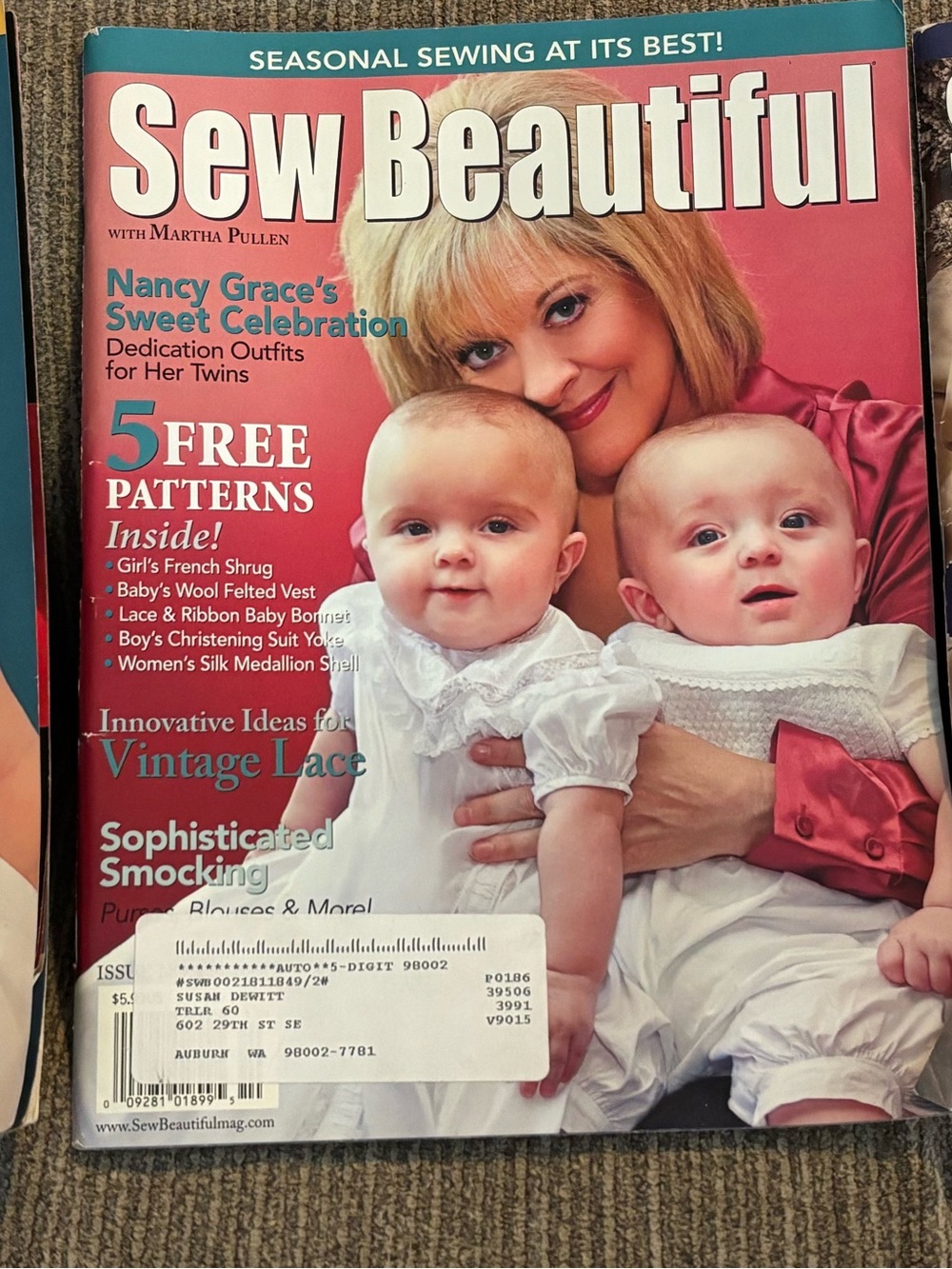 Lot of 3 Sew Beautiful Magazines 2008 Martha Pullen Heirloom Smocking Patterns